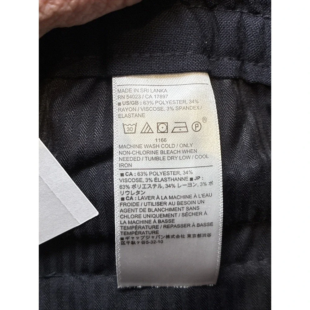 Men's Banana Republic Tailored Tapered  Trouser Pant Elastic Band Blue 34x36